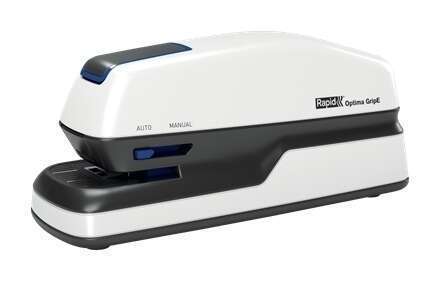 Rapid Optima GripE Grapadora Electrica de Sobremesa + Caja de 1000 Grapas - Hasta 20 Hojas - Utiliza