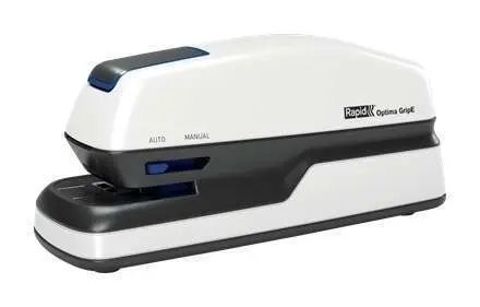 Rapid Optima GripE Grapadora Electrica de Sobremesa + Caja de 1000 Grapas - Hasta 20 Hojas - Utiliza