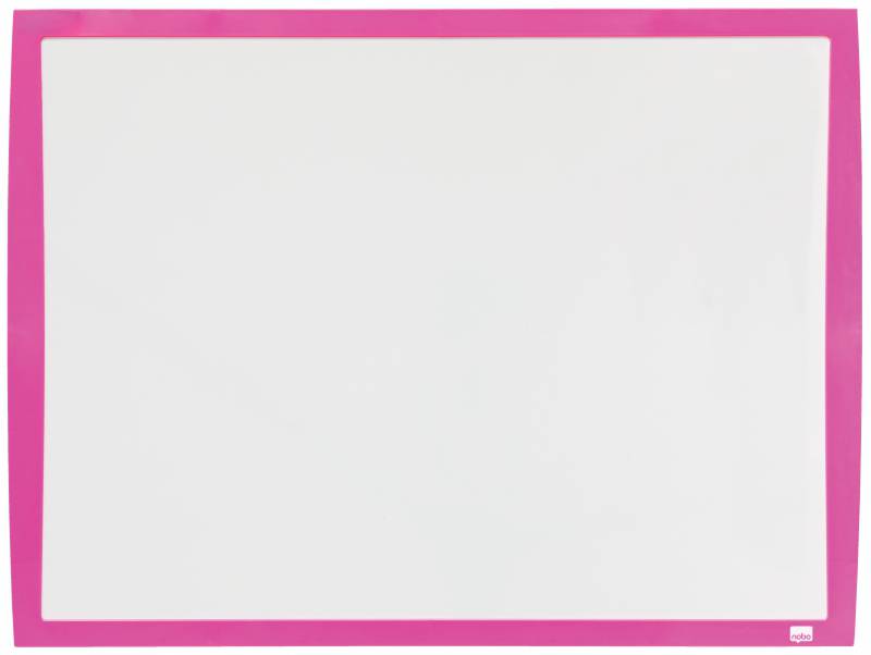 Nobo Pizarra Blanca Magnetica Peque�a 585x430 - Colores Vibrantes - Accesorios Incluidos - Fucsia