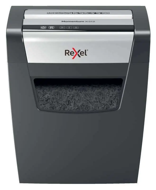 Rexel Momentum x312 Destructora de Papel 23L - Corte Confeti 5x42mm - Funcionamiento Ininterrumpido 