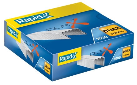 Rapid Duax Strong Caja de 1000 Grapas para Gruesos - Grapa hasta 170 Hojas - Alambre Galvanizado de 