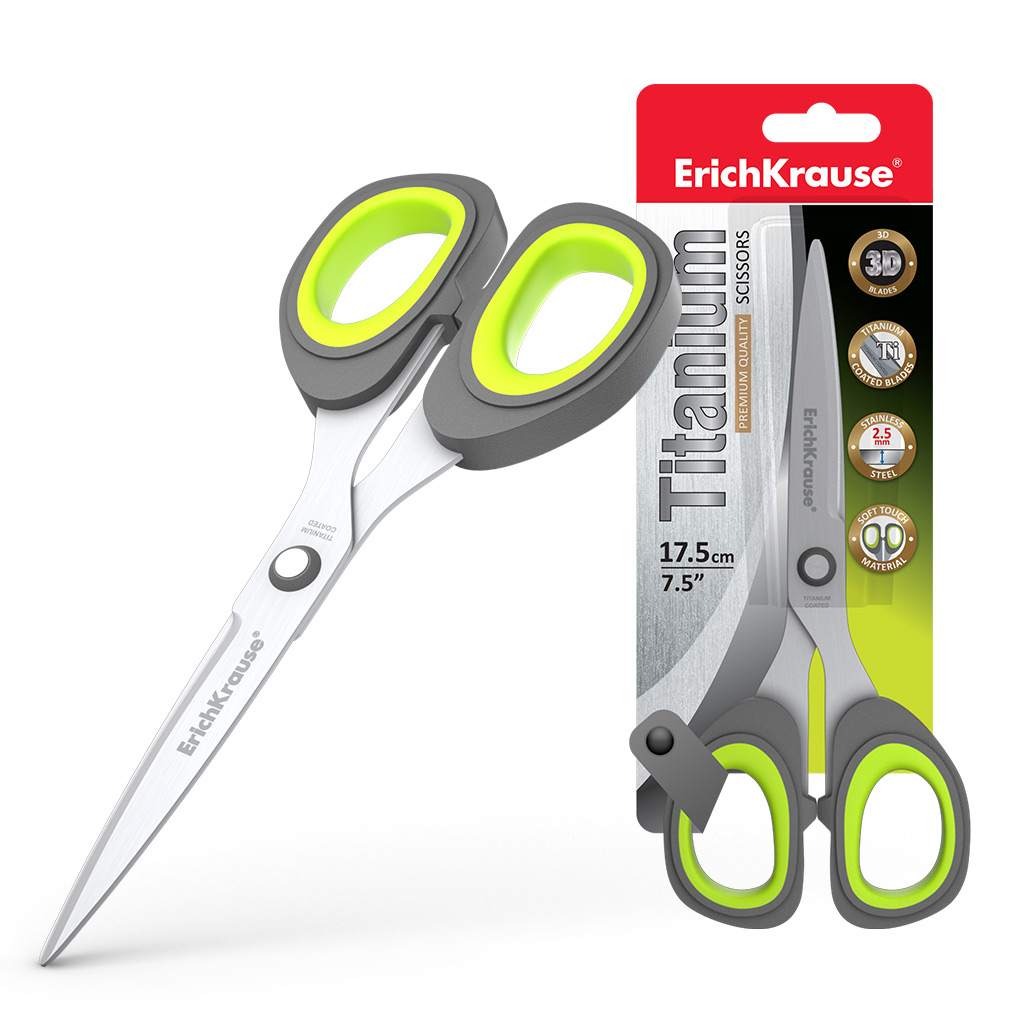 Erichkrause Tijeras Titanium - Cuchillas de Titanio - Alta Eficiencia de Corte - Resistente a La Cor