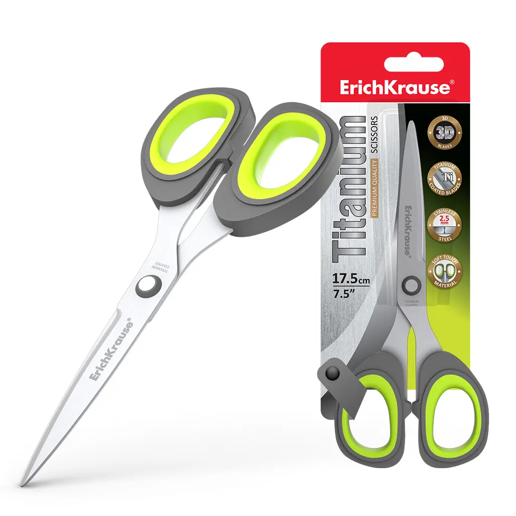 Erichkrause Tijeras Titanium - Cuchillas de Titanio - Alta Eficiencia de Corte - Resistente a La Cor