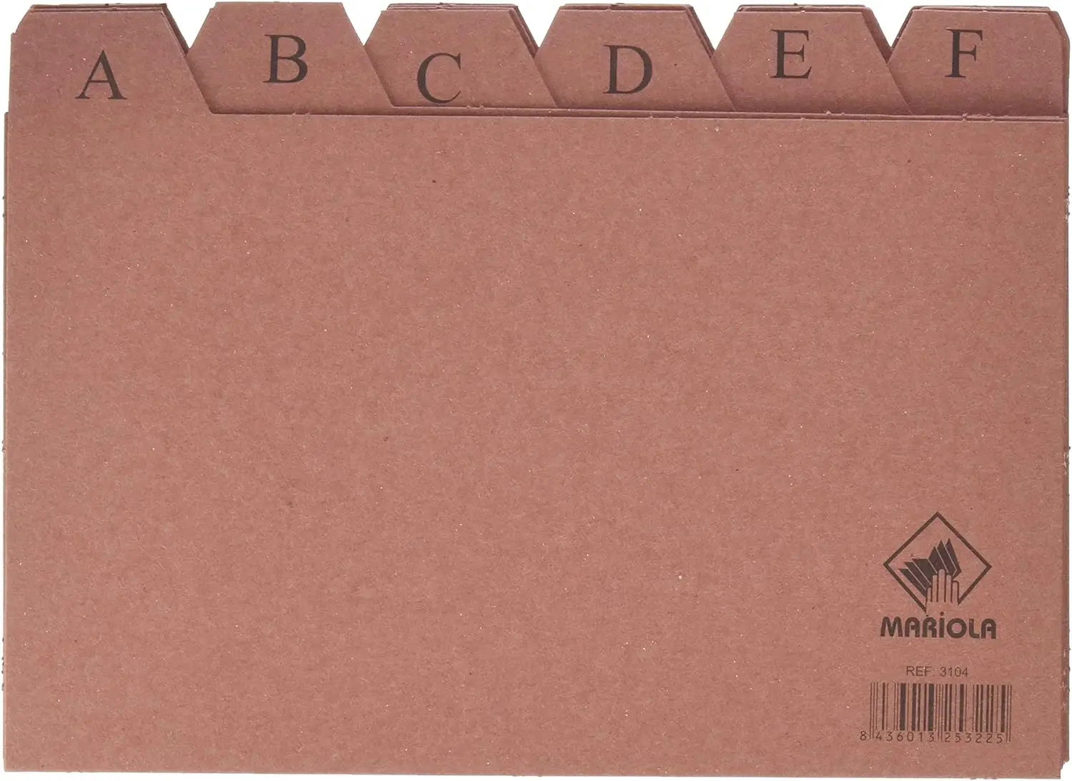 Mariola Indice A-Z N�4 para Fichero - Medidas 200x120mm - Color Marron