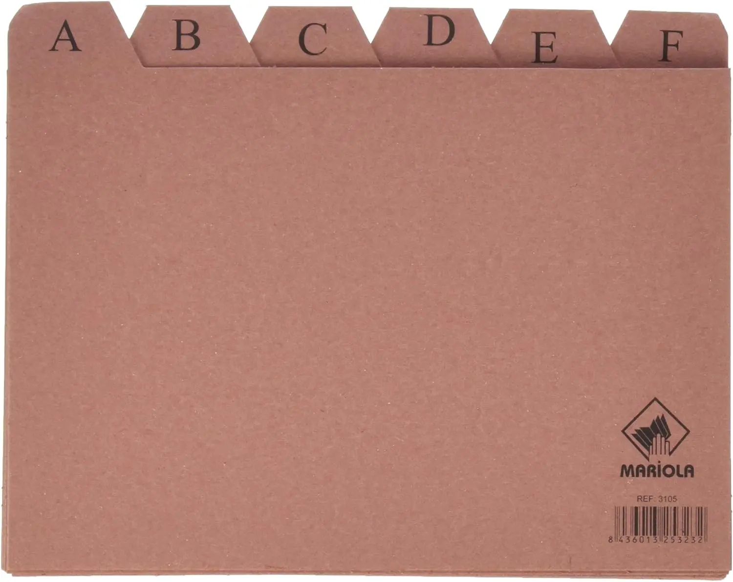 Mariola Indice A-Z N�5 para Fichero - Medidas 215x160mm - Color Marron