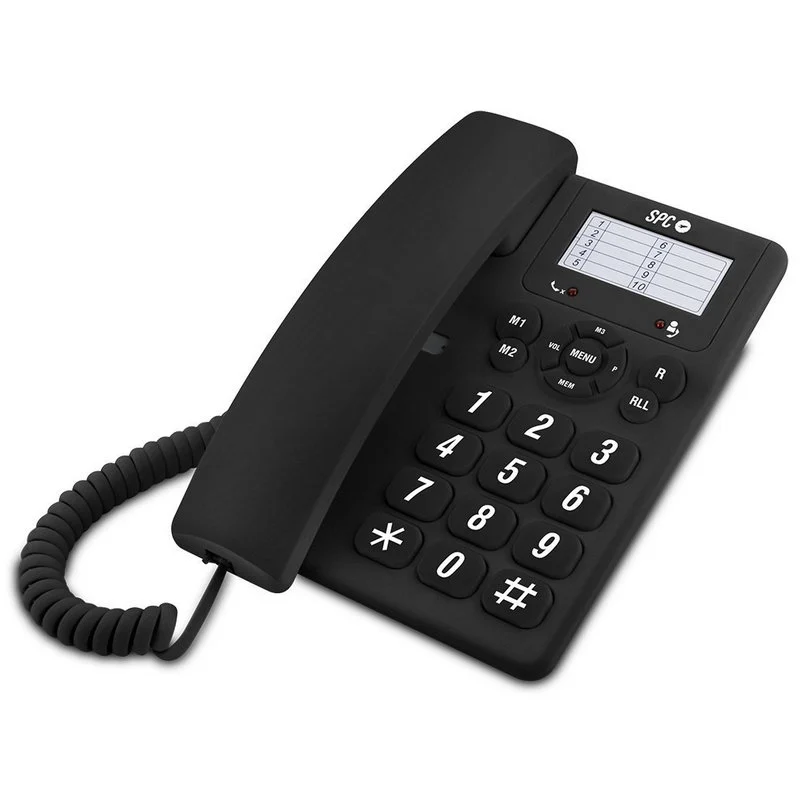 SPC Original Telefono Fijo Teclas Extragrandes - Diferentes Niveles de Timbre - 3 Memorias Directas 
