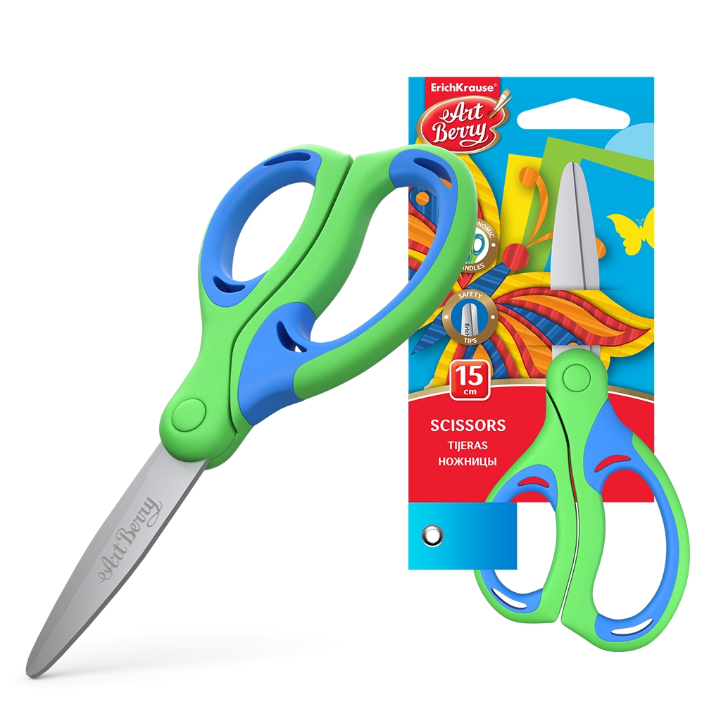 Erichkrause Artberry Combi Tijeras - Cuchillas de Acero Inoxidable - Extremos Redondeados - Resisten