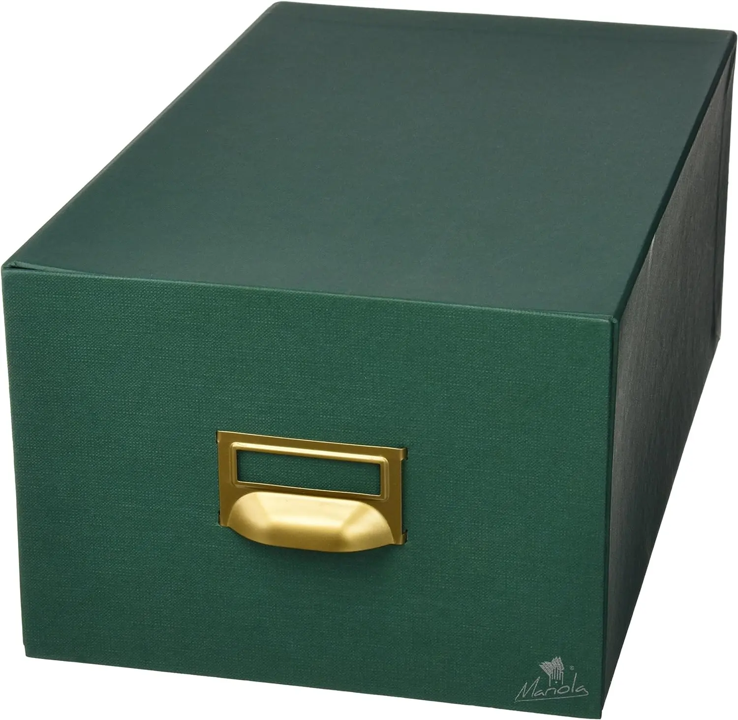 Mariola Fichero Carton Forrado en Geltex N�4 para 500 Fichas - Medidas 220x155x250mm - Resistente y 