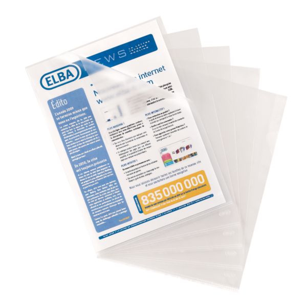 Elba Dossier U�ero Standard Folio PP 140? - Resistente y Duradero - Tama�o Estandar para Folios - co