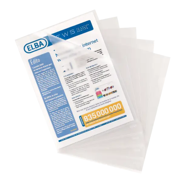 Elba Dossier U�ero Standard Folio PP 140? - Resistente y Duradero - Tama�o Estandar para Folios - co