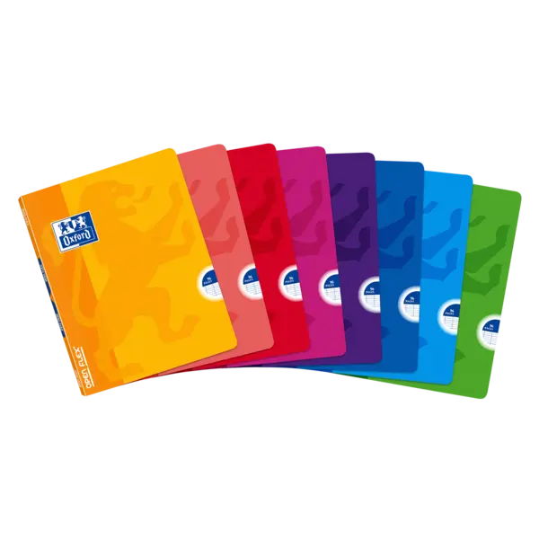 Oxford School Openflex A5+ Libreta Grapada - Tapa de Plastico Resistente - Pauta 3.5 con Margen - 48
