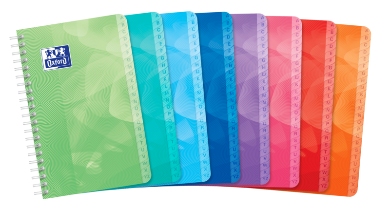 Oxford Lagoon Indice Alfabetico con Espiral Tapa de Plastico - Organiza tus Documentos Facilmente - 