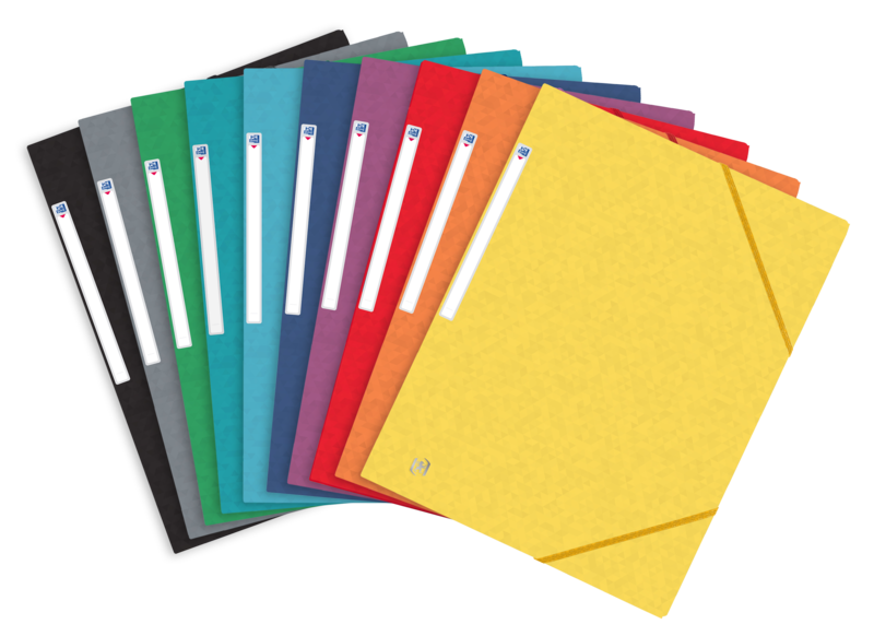 Oxford Top File + A4+ Carpeta de Gomas - Tapa Blanda - 3 Solapas - Lomo 20mm - Colores Surtidos