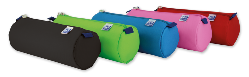 Oxford Kangoo Kids Estuche Redondo Grande - Poliester Resistente - Colores Surtidos