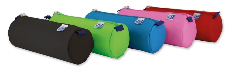 Oxford Kangoo Kids Estuche Redondo Grande - Poliester Resistente - Colores Surtidos