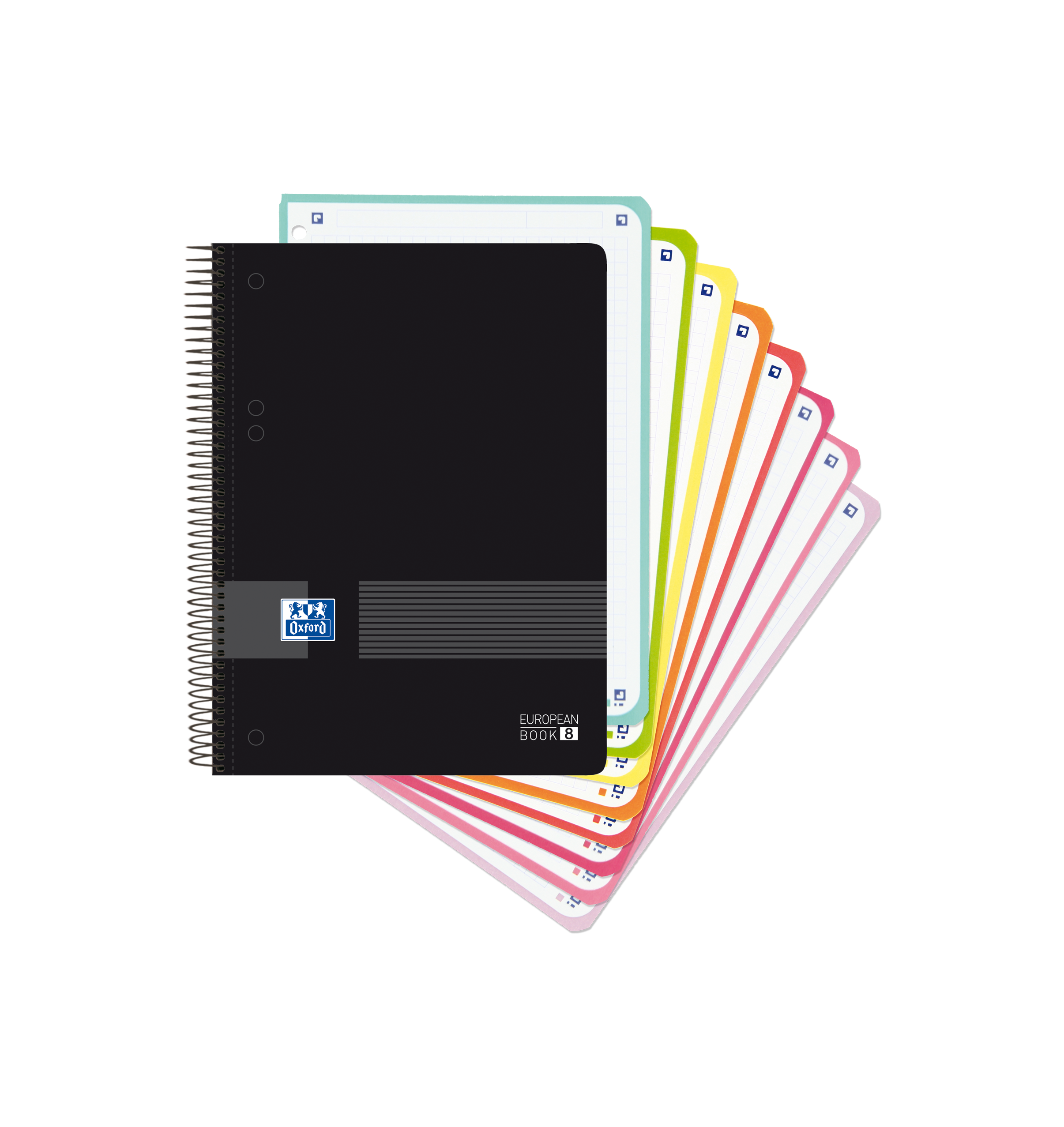 Oxford Live & Go A5+ Europeanbook - Tapa de Plastico - 160 Hojas - Colores Surtidos