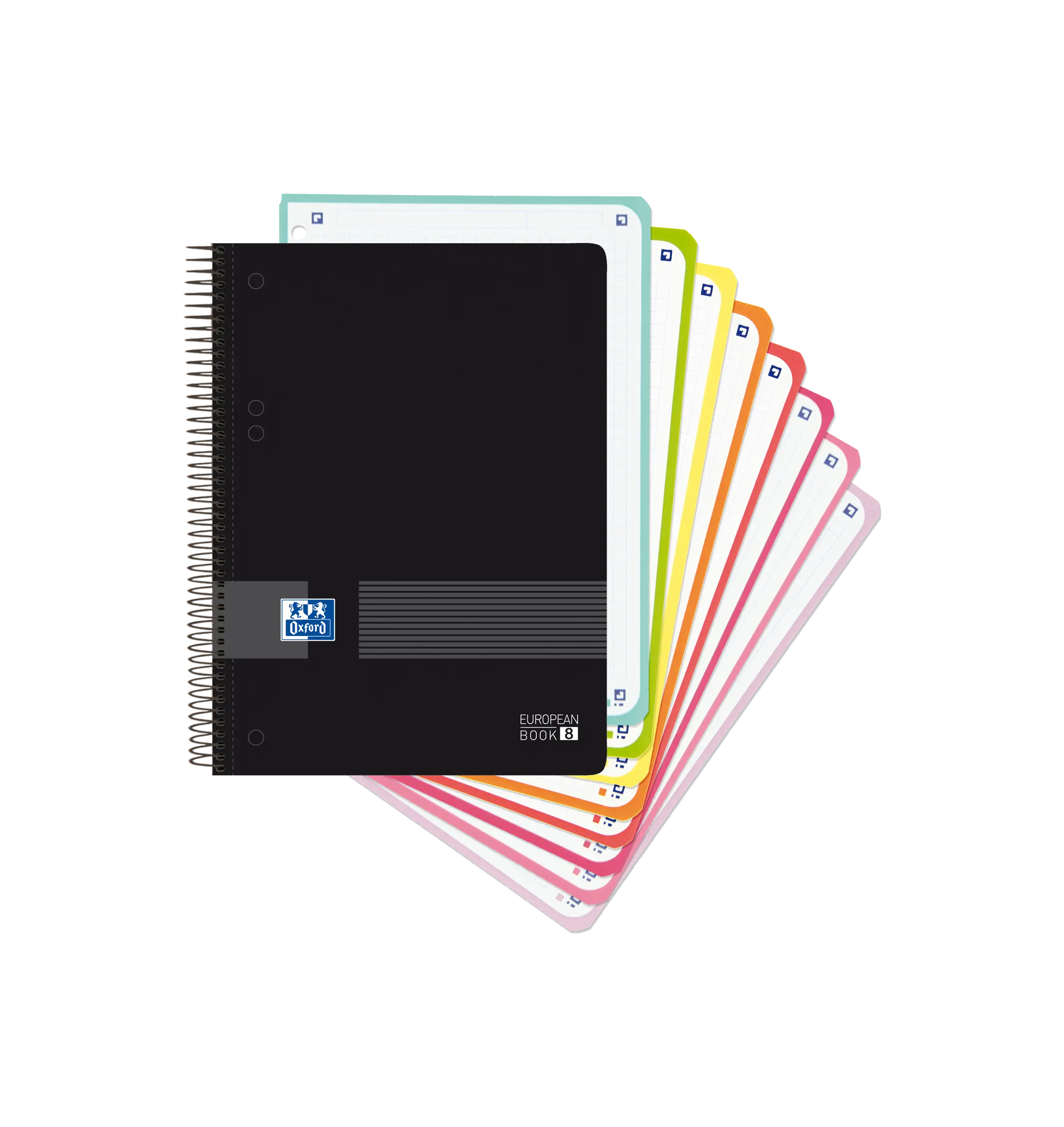 Oxford Live & Go A5+ Europeanbook - Tapa de Plastico - 160 Hojas - Colores Surtidos