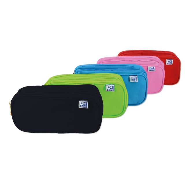 Oxford Kangoo Kids Estuche Triple - 3 Cremalleras - Poliester Resistente - Tama�o Compacto de 22.5x1