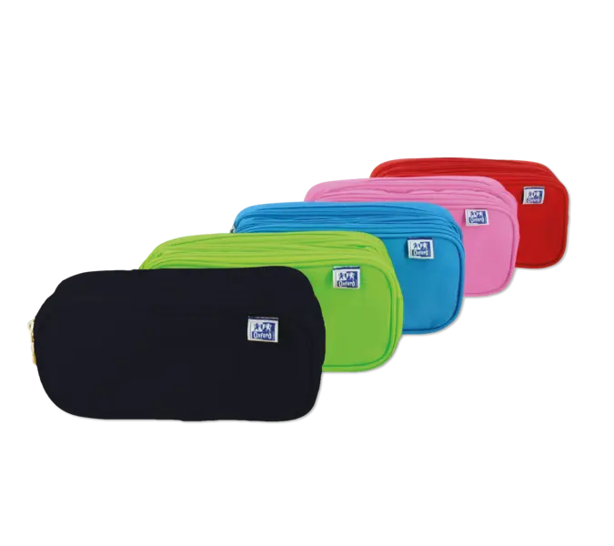 Oxford Kangoo Kids Estuche Triple - 3 Cremalleras - Poliester Resistente - Tama�o Compacto de 22.5x1