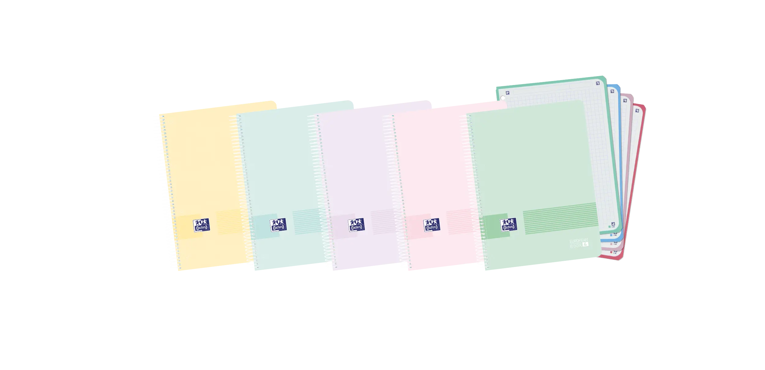 Oxford Live & Go A5+ Europeanbook - Tapa de Plastico - 120 Hojas - Colores Surtidos