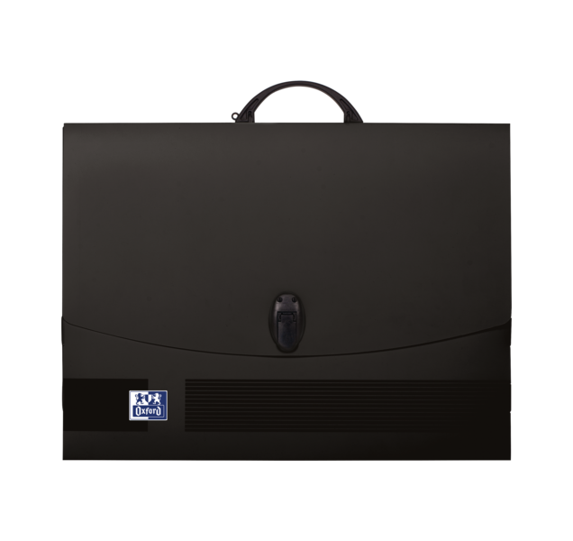 Oxford Carpeta de Dibujo A3 con Cierre y Asa Negra - Tama�o A3 - Cierre Seguro - Asa Resistente - Di
