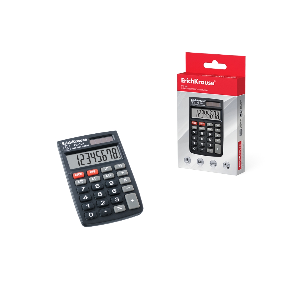 Erichkrause Calculadora Electronica de 8 Digitos - Pantalla LCD de 8 Digitos - Funciones de Calculo 