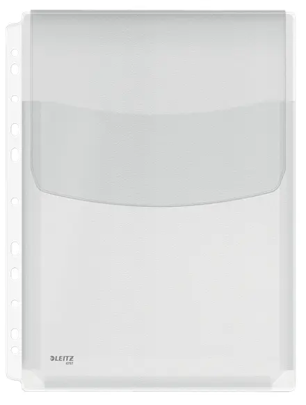 Leitz Pack de 5 Fundas Fuelle con Solapa A4 Multitaladro 11 - Capacidad 200 Hojas - Fabricada en PVC