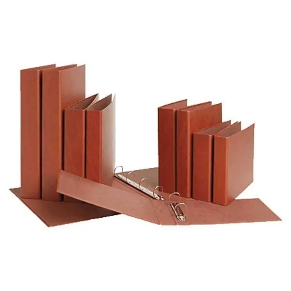Mariola Carpeta Archivador de 4 Anillas Carton Gofrado Cuero - Tama�o Folio Natural - Anillas Redond