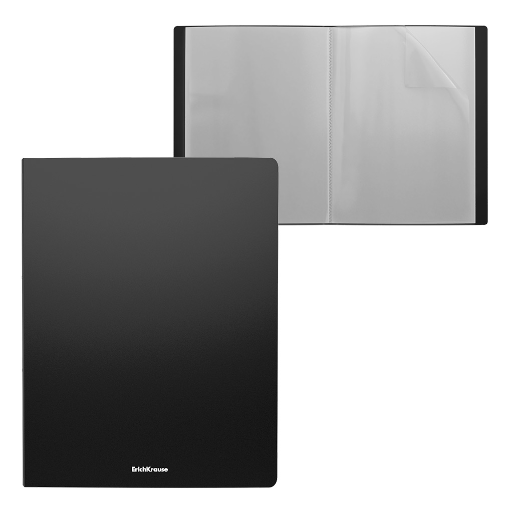 Erichkrause Carpetas con Fundas Matt Classic - 20 Fundas - Tama�o A4 - Color Negro