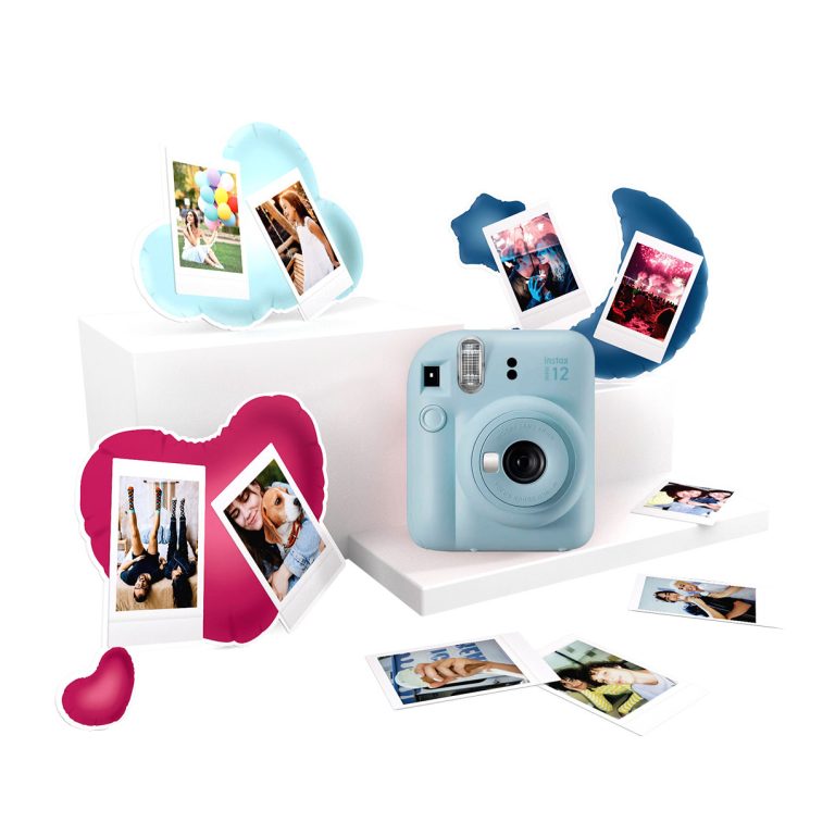 Fujifilm Pack Best Memories Instax Mini 12 Pastel Blue Camara Instantanea + Film Instax Mini 10ud. +