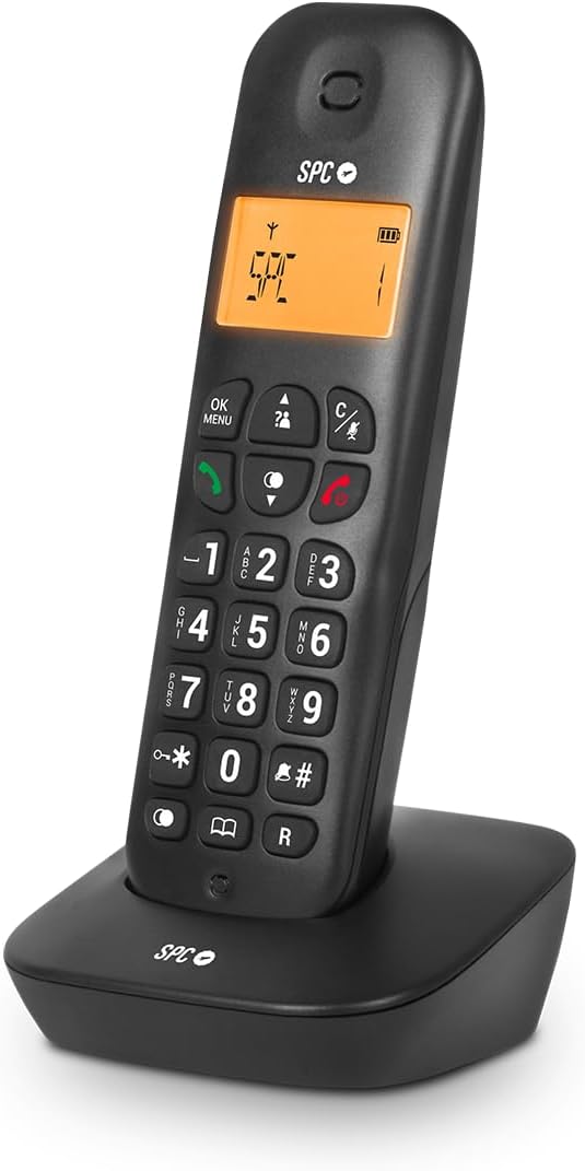 SPC Air Telefono Fijo Inalambrico - Pantalla Retroiluminada 35x22mm - Identificacion de Llamadas - 5