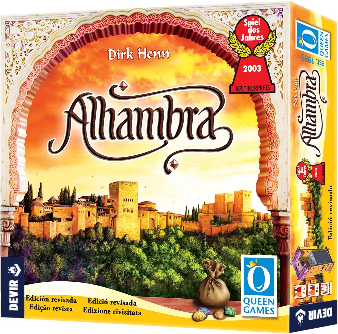 Alhambra Ed. 2020 Juego de Tablero - Tematica Historia/Mediaval - De 2 a 6 Jugadores - A partir de 8