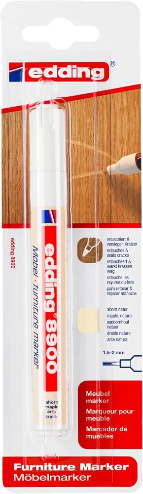 Edding 8900 Rotulador Permanente para Muebles - Punta Redonda 1.5-2mm - Resistente a la Luz - Secado