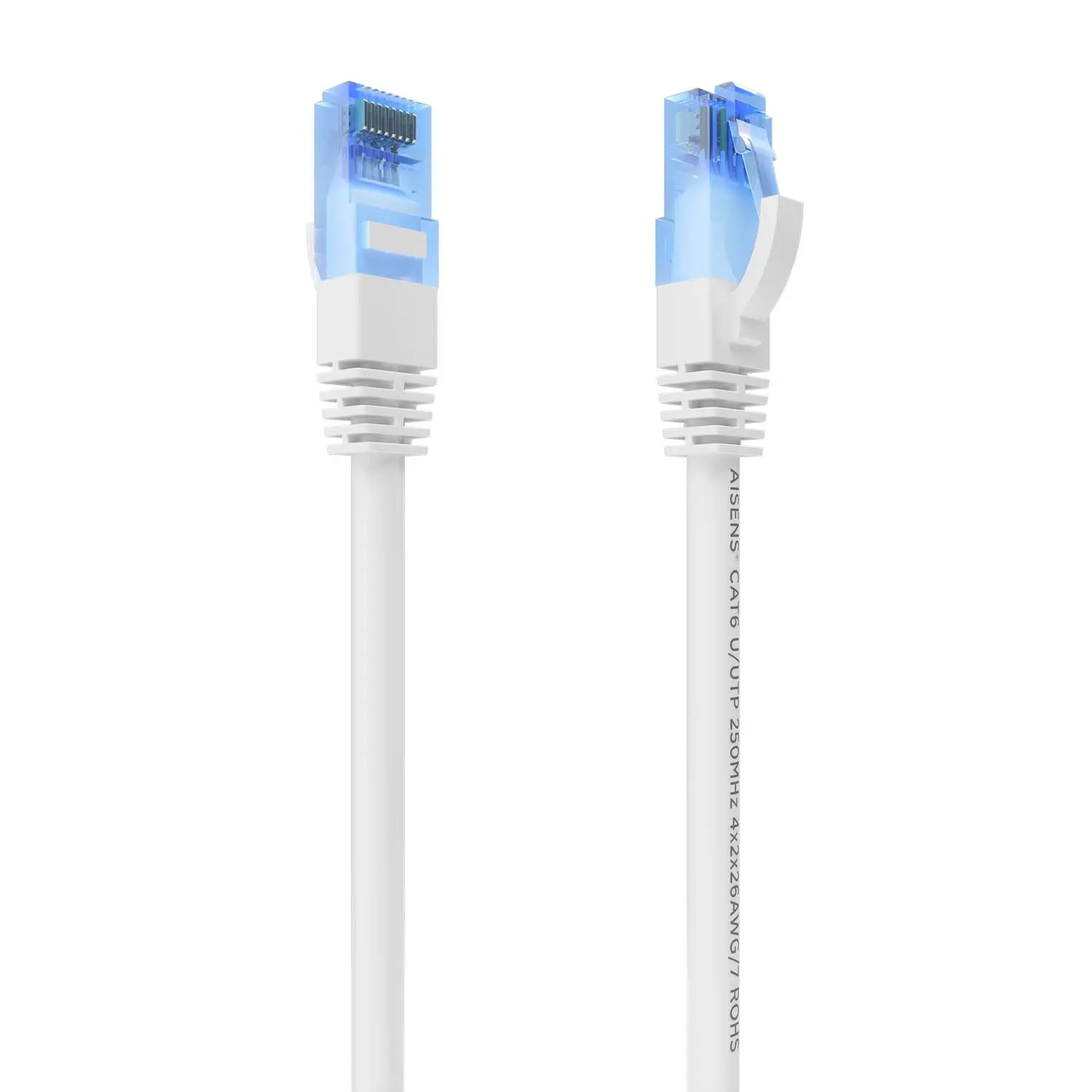 Aisens Cable de Red Latiguillo RJ45 Cat.6 UTP AWG26 CCA - 30cm - Color Blanco