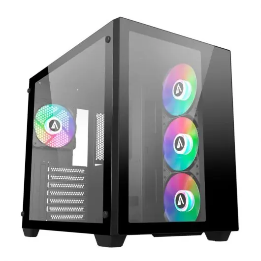 Abysm Danube Sava 285 BX203 Black ARGB Caja Torre ATX, ITX, Micro ATX - Lateral y Frontal Cristal Te