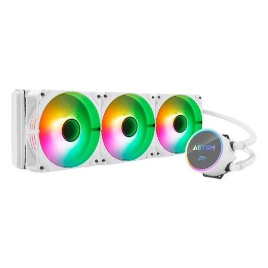 Abysm Artic White 360 ARGB Kit de Refrigeracion Liquida - 3 Ventiladores de 120mm - Iluminacion ARGB