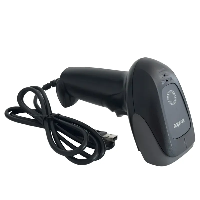 Approx Lector de Codigos de Barras 1D USB - Indicador LED, Beeper - Velocidad 300 veces por Segundo 