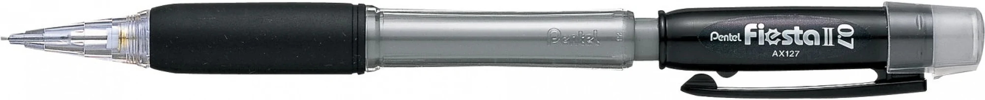 Pentel Fiesta II Portaminas HB 0.7mm con Goma - Incluye 2 Recargas - Grip de Goma - Dise�o Ergonomic