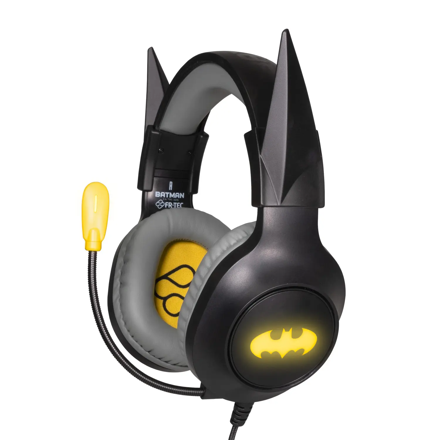 FR-TEC Batman Auriculares Gaming con Microfono Plegable - Diadema Ajustable - Almohadillas Acolchada