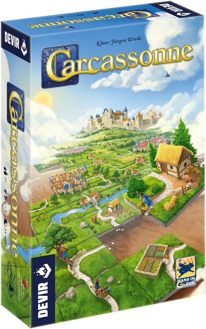 Carcassonne Juego de Tablero - Tematica Construccion/Estrategia  - De 2 a 5 Jugadores - A partir de 