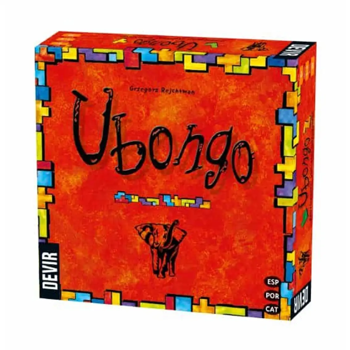 Ubongo Version Trilingue Juego de Tablero - Tematica Abstracto - De 2 a 4 Jugadores - A partir de 8 