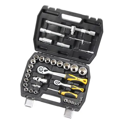 Blim Juego de Herramientas de 1/2 - 17 Vasos - Chicharra de 72 Dientes - Articulacion Universal - Ba