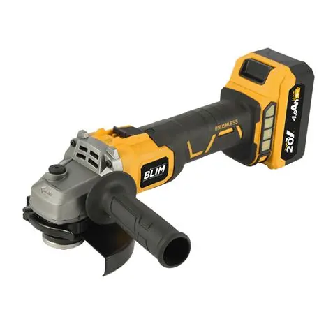 Blim Radial 115mm S/Carbones 20V - Bateria 4Ah - Velocidad Variable - Maletin de Transporte - Color 