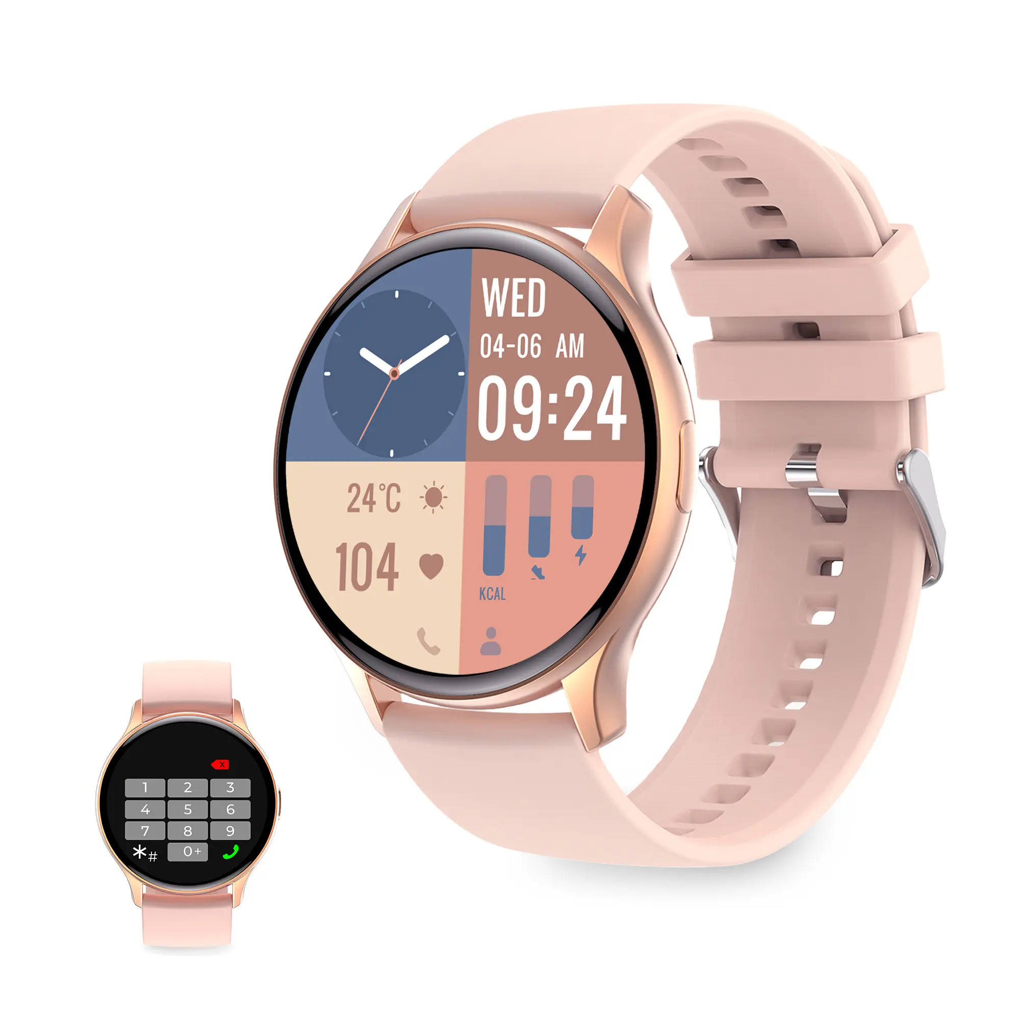 Ksix Smartwatch Core Amoled - Control Ritmo Cardiaco - Control de Sueo - Color Rosa