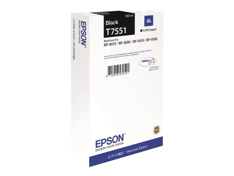 Epson T7551 Negro Cartucho de Tinta Original - C13T755140/C13T75514N