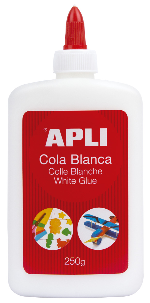 Apli Cola Blanca - 250g - Secado Rapido - Resistente al Agua - Ideal para Manualidades y Trabajos Es