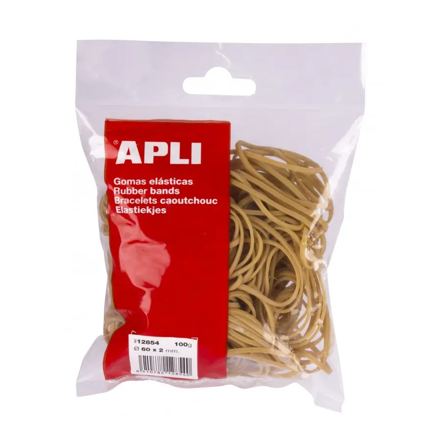 Apli Gomas Elasticas � 60 x 2 mm - Alta Calidad - Bolsa con 100g