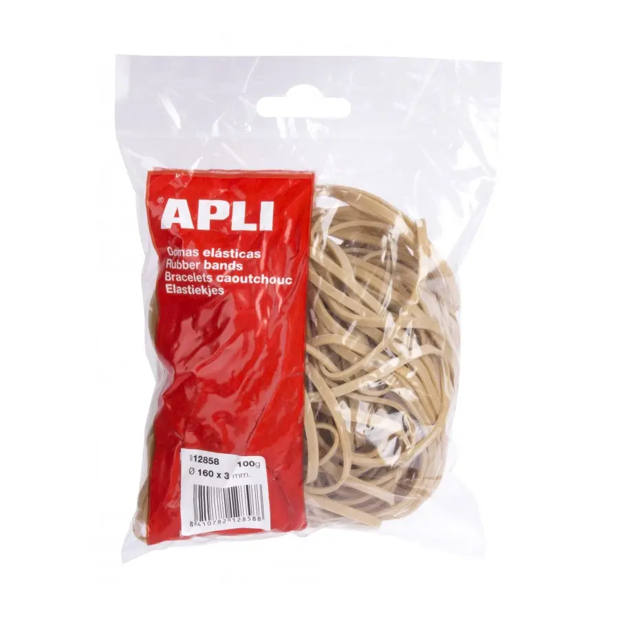 Apli Gomas Elasticas � 160 x 3 mm - Alta Calidad - Bolsa con 100g
