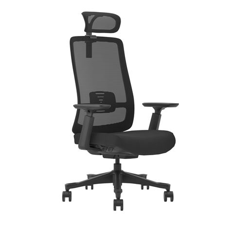 Cromad Senior SE9000 Silla de Oficina - Altura y Profundidad de Asiento Ajustable - Reposacabezas, R