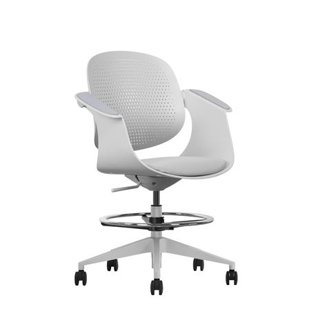 Cromad Top Work Silla/Taburete de Oficina Ergonomica - Altura Regulable hasta 0.78m - Respaldo Incli